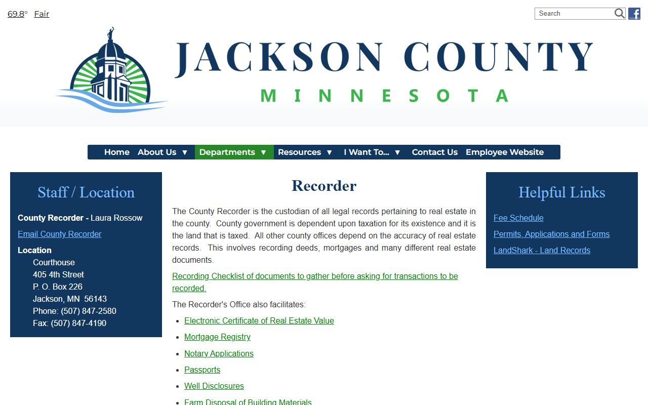 Jackson County Court Administration and Recorder records distinction