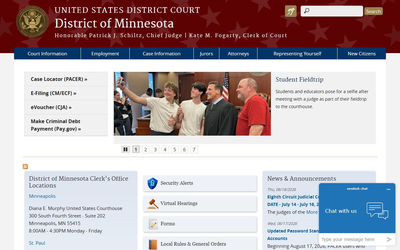 Jackson County District Court federal District of Minnesota distinction