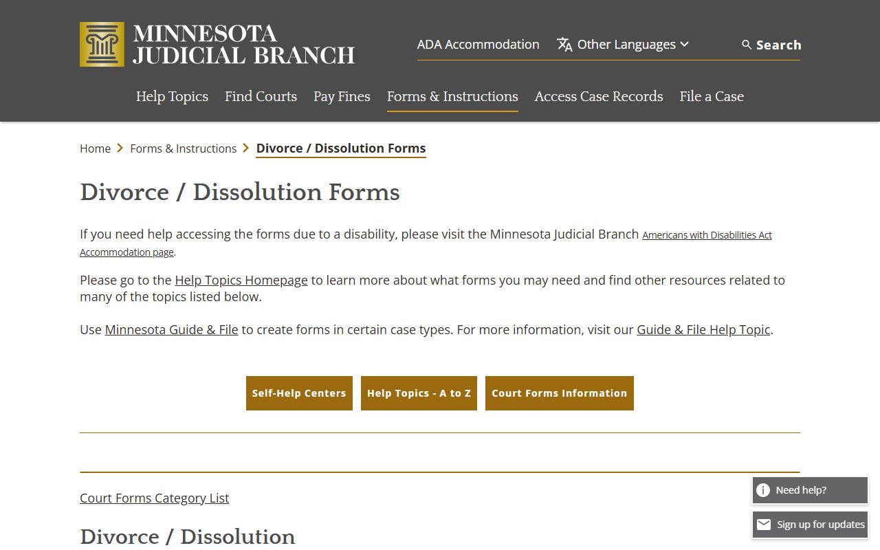 Jackson County divorce records Minnesota divorce forms