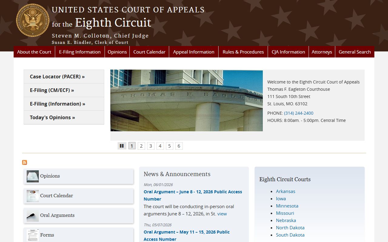 Jackson County probate records Eighth Circuit federal appellate source