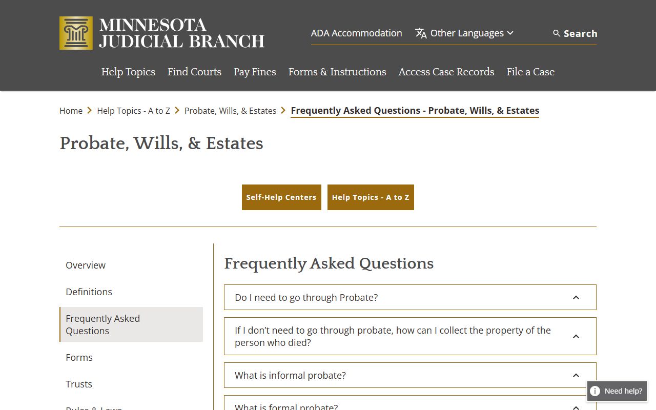Jackson County probate records probate FAQ
