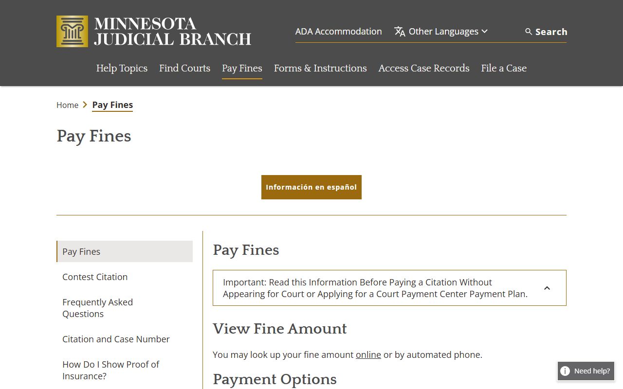 Jackson County traffic court records pay fines page